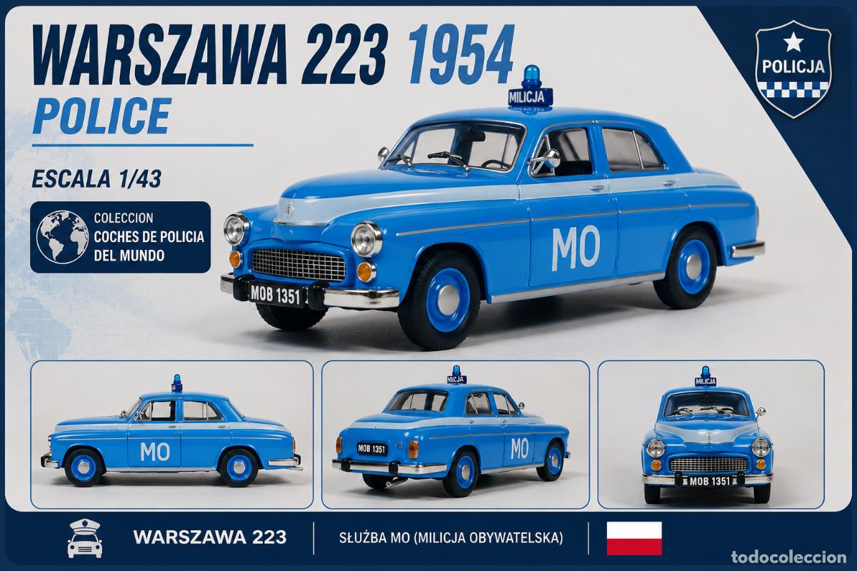 Voitures &agrave; l'&eacute;chelle: Warszawa 223 MO 1953 Policia Polonia