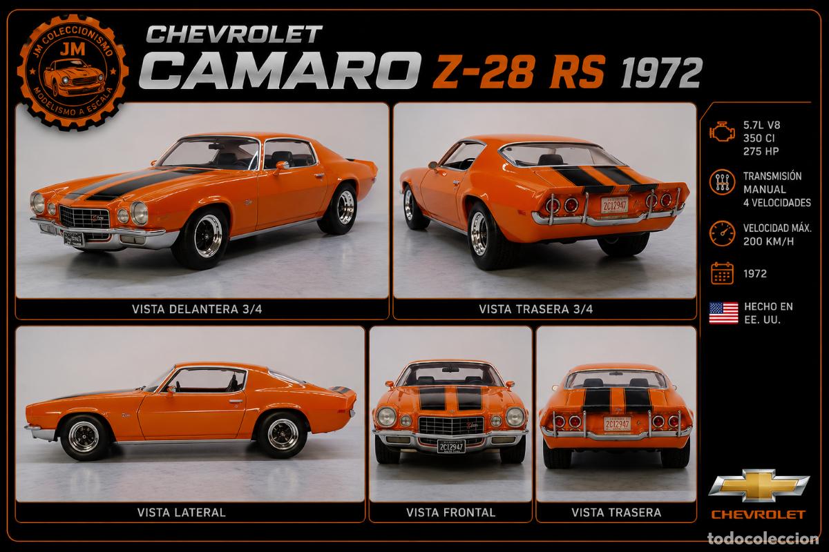 Coches a escala: CHEVROLET CAMARO Z-28 RS 1972