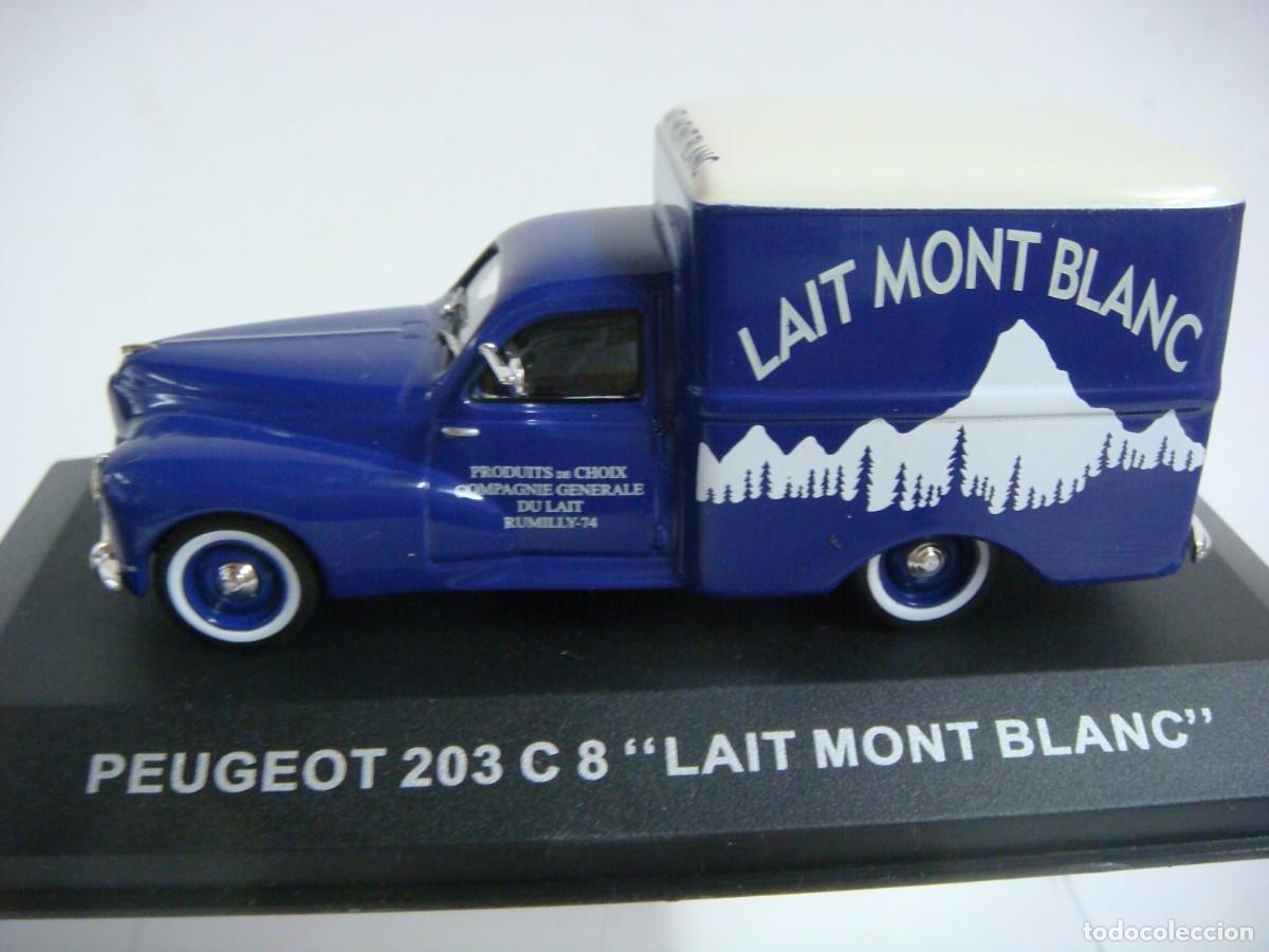 Coches a escala: COCHE PEUGEOT 203 C 8 &rdquo;LAIT MONT BLANC&rdquo;-ESCALA 1'43 ES NUEVO