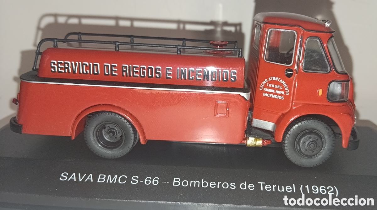 Coches a escala: VEH&Iacute;CULO REPARTO Y SERVICIO SAVA BOMBEROS TERUEL 1962