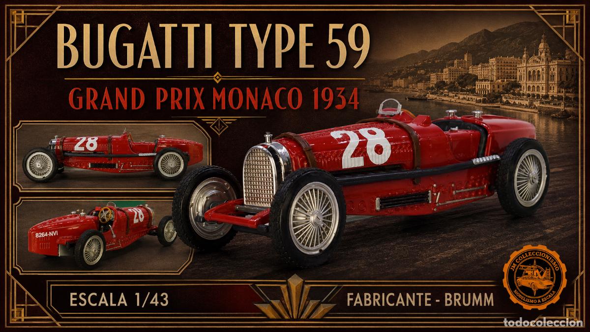 Voitures &agrave; l'&eacute;chelle: Bugatti Type 59 Gran Prix Monaco 1934