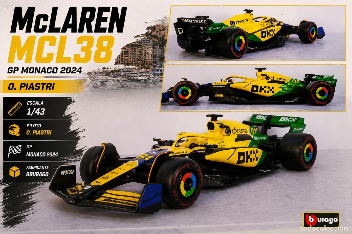 Carros em escala: McLaren MCL38 GP Monaco 2024 - O. Piastri