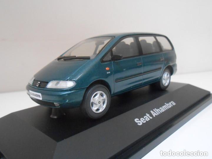 Coches a escala: Coche SEAT ALHAMBRA Green Verde 1/43 die-cast metal car SEAT Collection 1:43 monovolumen miniature