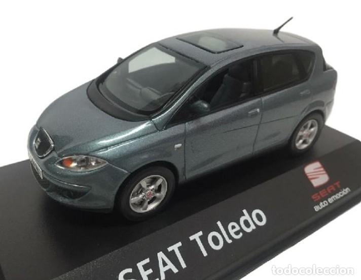 Coches a escala: Coche SEAT Toledo Stilance Lluvia Blue Azul Auto Emoci&oacute;n die-cast metal car 1:43 autoemoci&oacute;n 1/43