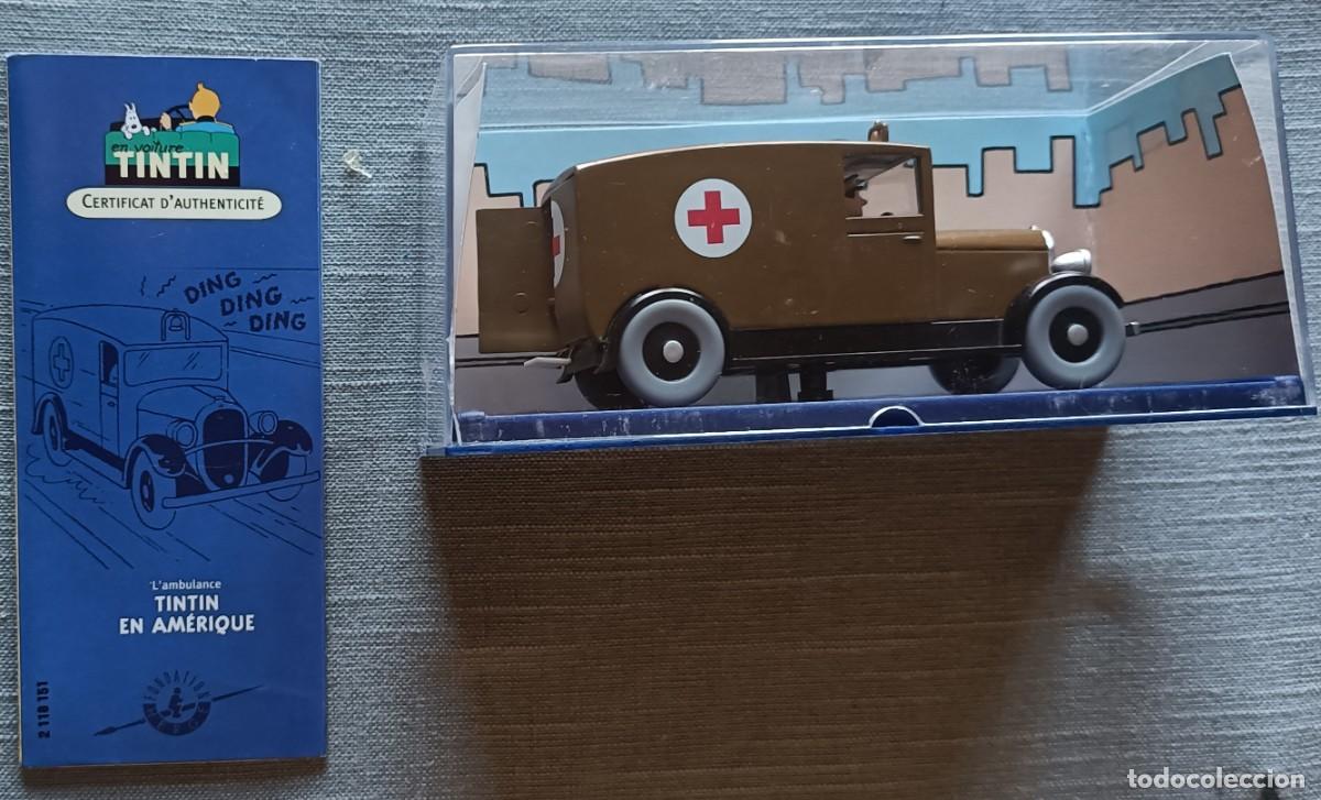 Coches a escala: Tintin Coche Atlas 51 Ambulancia de Chicago Tint&iacute;n en Am&eacute;rica Ed. francesa