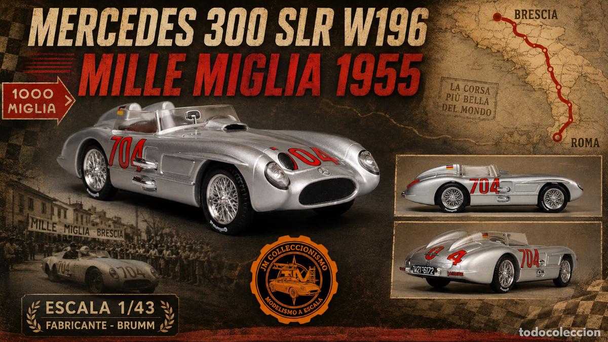 Voitures &agrave; l'&eacute;chelle: Mercedes 300 SLR W196 Mille Miglia 1955