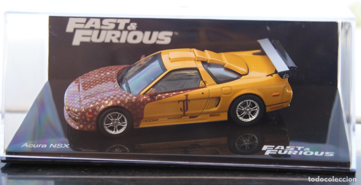 Coches a escala: ACURA NSX AMARILLO Y MARRON FAST AND FURIUS ESCALA 1/43 DE ALTAYA EN CAJA