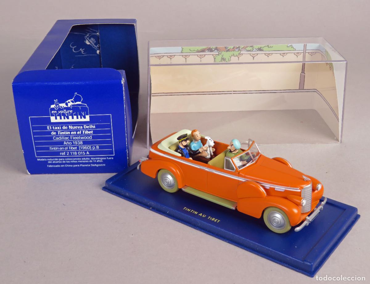 Coches a escala: Tintin en voiture Tibet Cadillac Fleetwood Taxi 1/43 Herge Moulinsart 2003 caja nuevo
