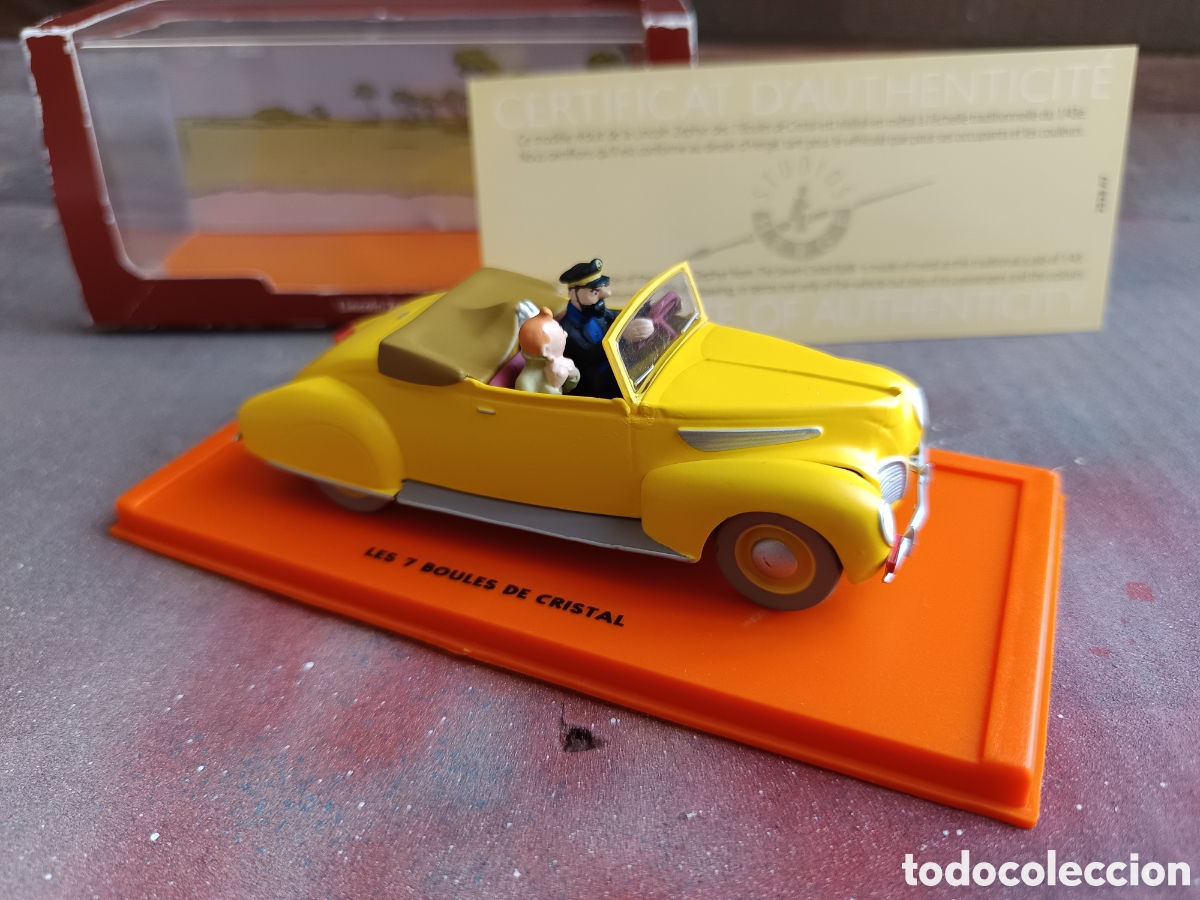 Carros em escala: Coche colecci&oacute;n TINTIN el Lincoln Zephyr del capit&aacute;n Haddock 1:43