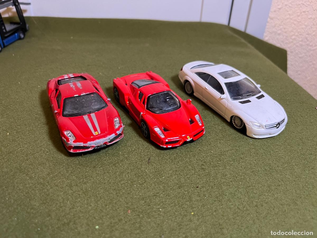 Coches a escala: Lote de 3 coches met&aacute;licos a escala 1:43 Bburago y Maisto &ndash; Ferrari Enzo, Ferrari F430 Scuderia y Me