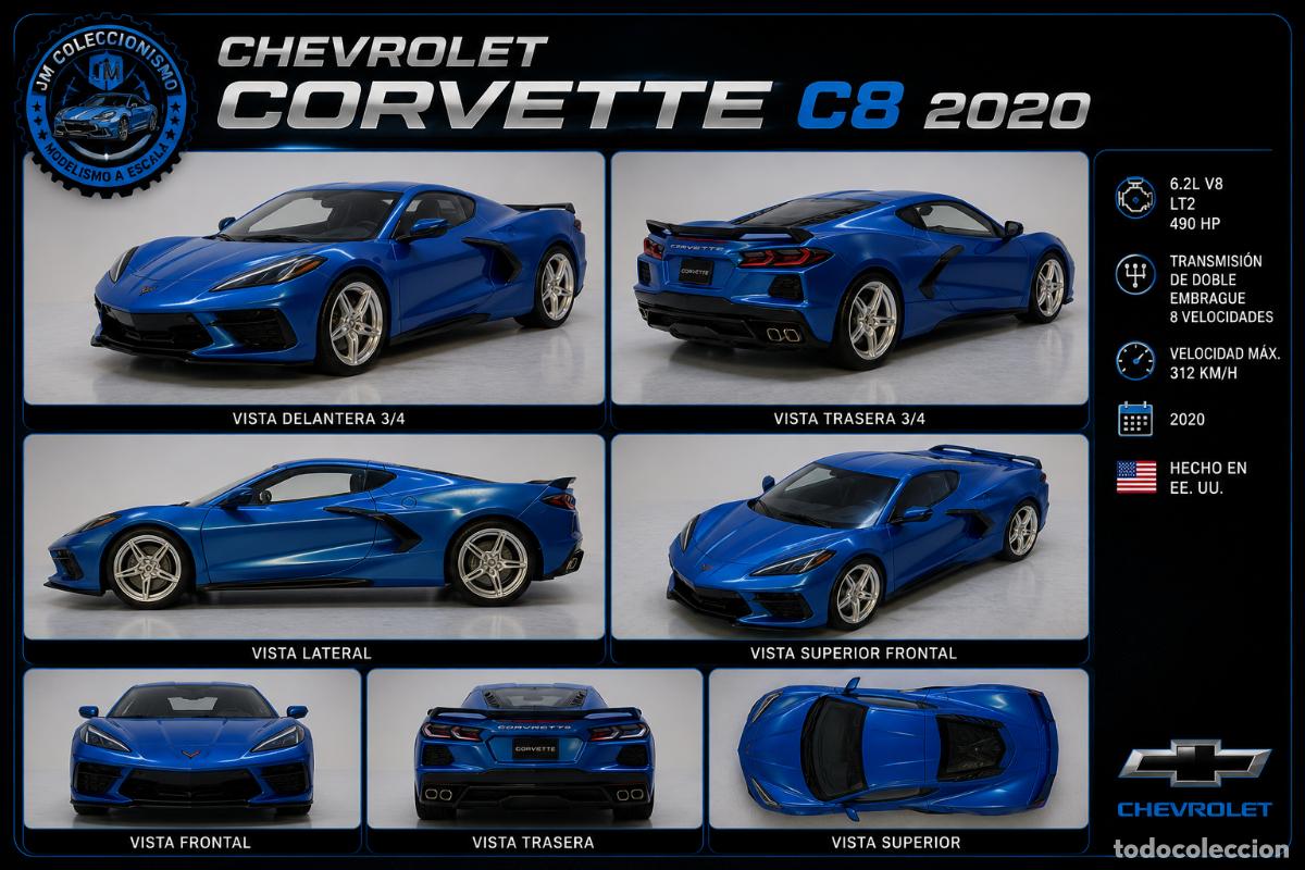 Coches a escala: CHEVROLET CORVETTE C8 STINGRAY 2020