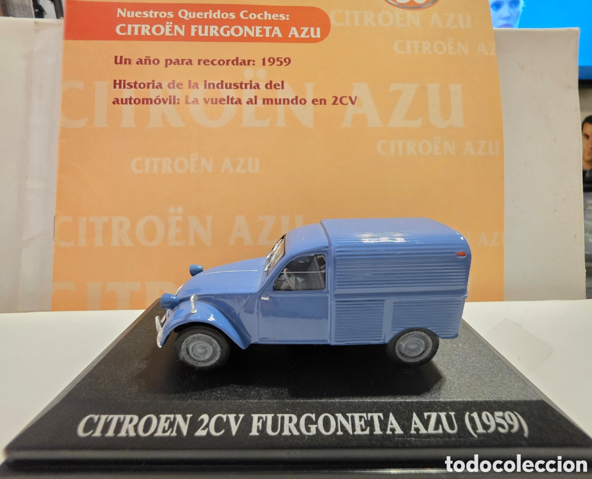 Coches a escala: Citro&euml;n 2CV Furgoneta Azu + fasciculo escala 1/43