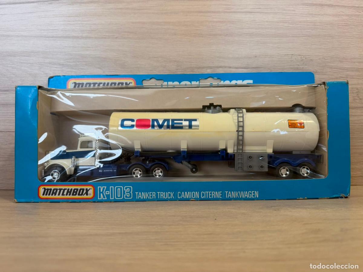 Coches a escala: MATCHBOX SUPERKINGS K-103 TANKER TRUCK COMET - con caja