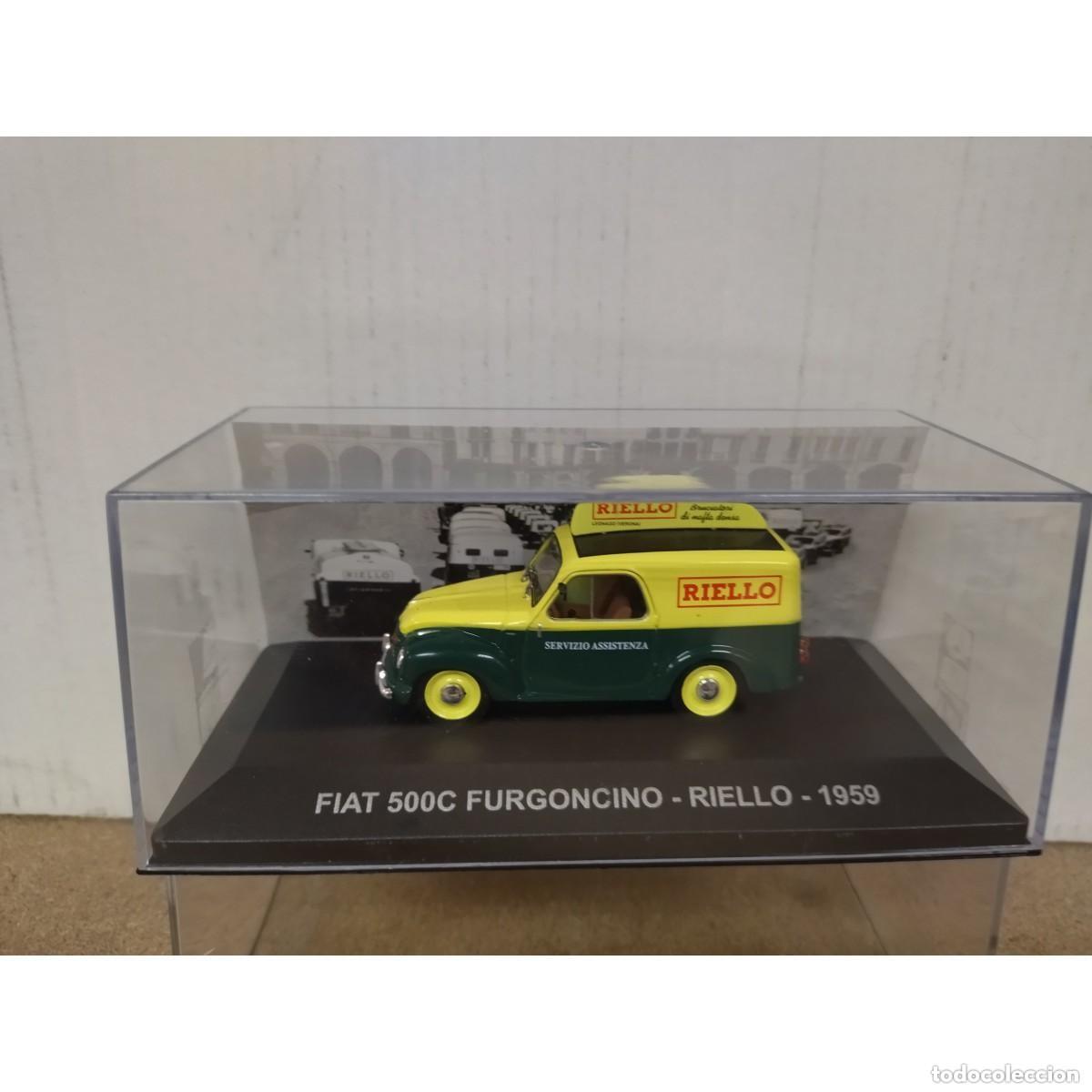 Model Cars: COCHE FIAT 500C FURGONCINO - RIELLO - 1959 FURGONETA 1:43
