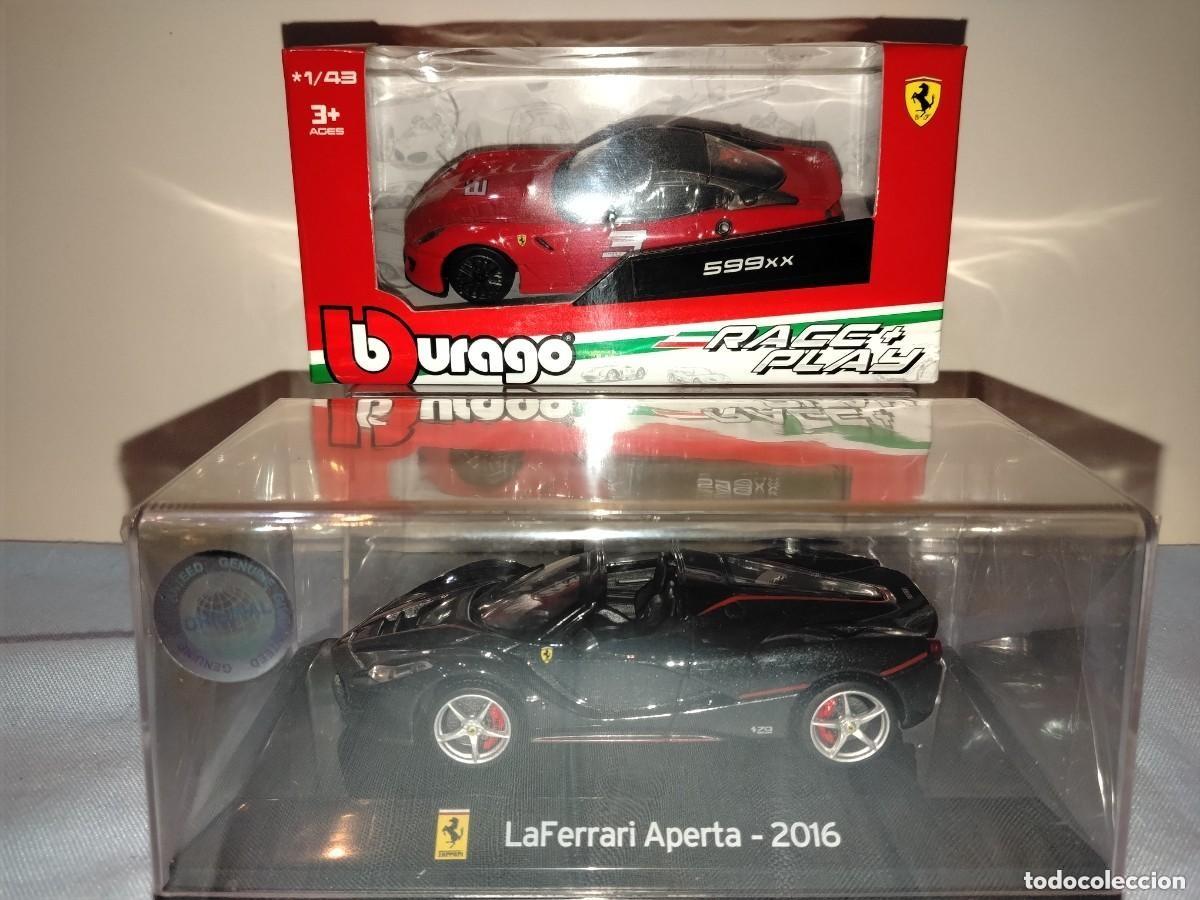 Voitures &agrave; l'&eacute;chelle: LOTE 2 COCHES LAFERRARI APERTA 2016 - RACE+PLAY 599XX BURAGO 1/43