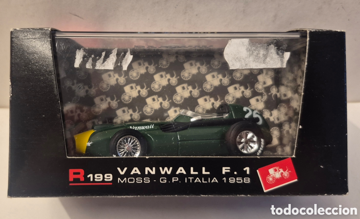Model Cars: BRUMM- R199 VANWALL F.1 MOSS G.P. ITALIA 1958, 1/43 NUEVO