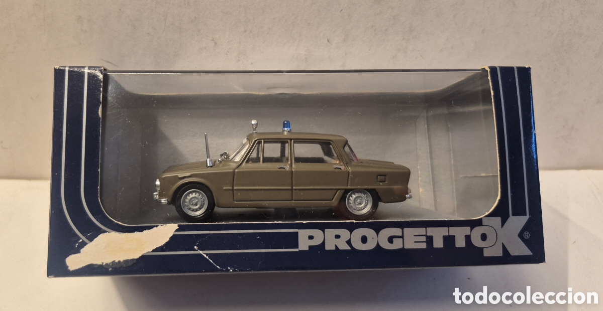 Model Cars: PROGETTOK AUTOMODELLI PK 108A- ALFA ROMEO GIULIA BERLINA CARABINIERI 1962, 1/43 NUEVO