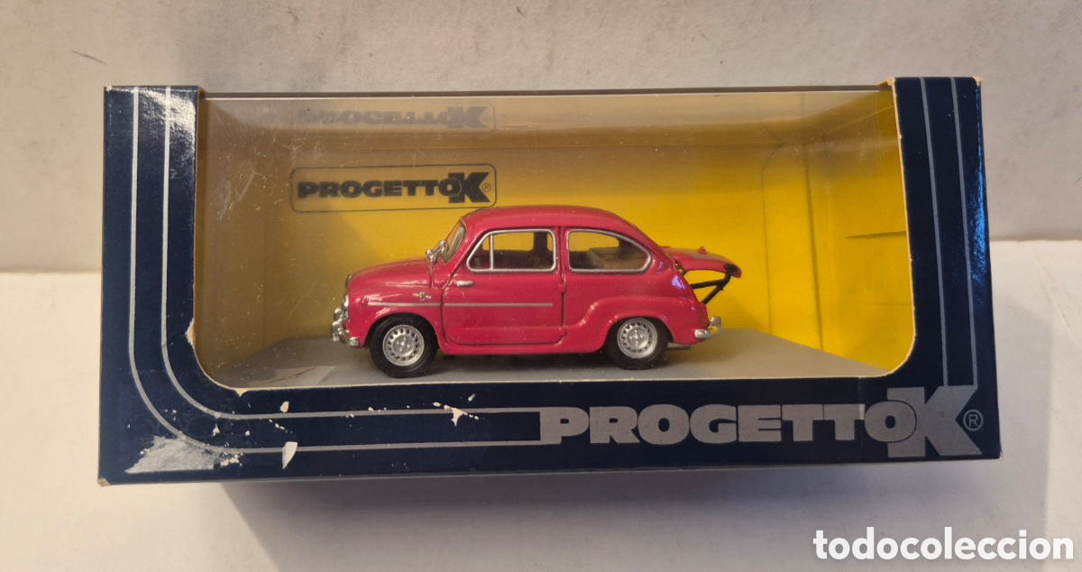 Model Cars: PROGETTOK AUTOMODELLI PK 125A- FIAT ABARTH 850 TC STRADALE ROJO, 1/43 NUEVO