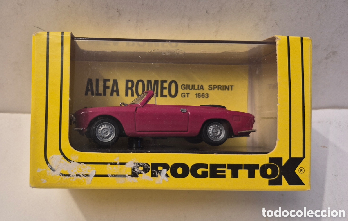Model Cars: PROGETTOK AUTOMODELLI PK 071- ALFA ROMEO GIULIA GTC OPEN 1965 ROJO, 1/43