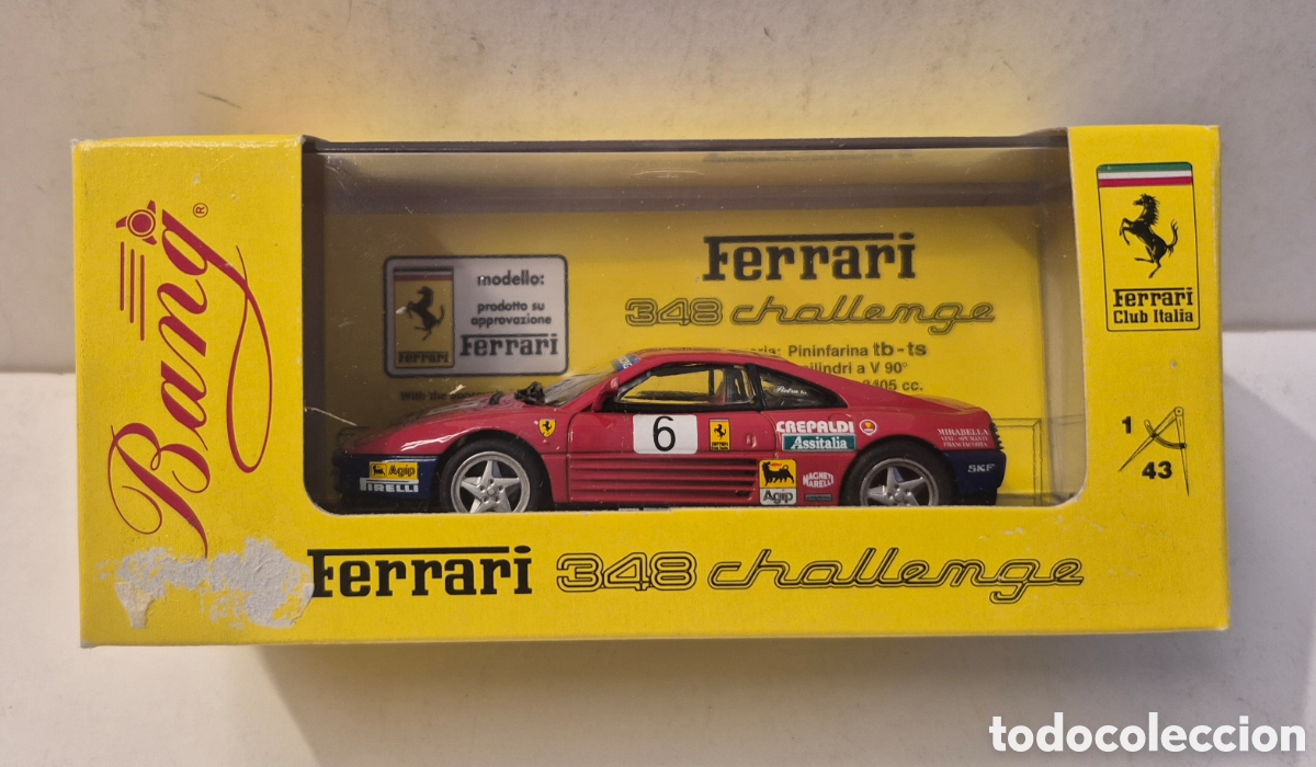 Model Cars: BANG 9306- FERRARI 348 CHALLENGE 93' MARCO PIETRA, 1/43 NUEVO