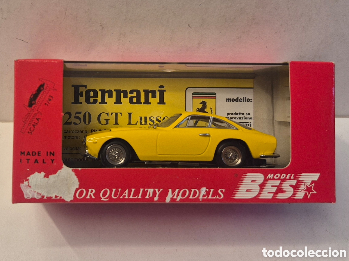 Model Cars: MODEL BEST 9077- FERRARI 250 GTL 1964 STRADALE GIALLA/AMARILO, 1/43 NUEVO