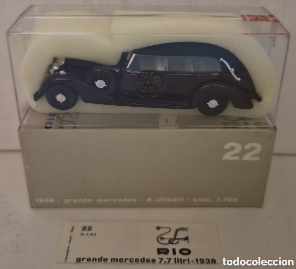 Model Cars: RIO 22- COCHE GRANDE MERCEDES 8 CIL 1938, ESCALA 1:43. NUEVO PRECINTADO