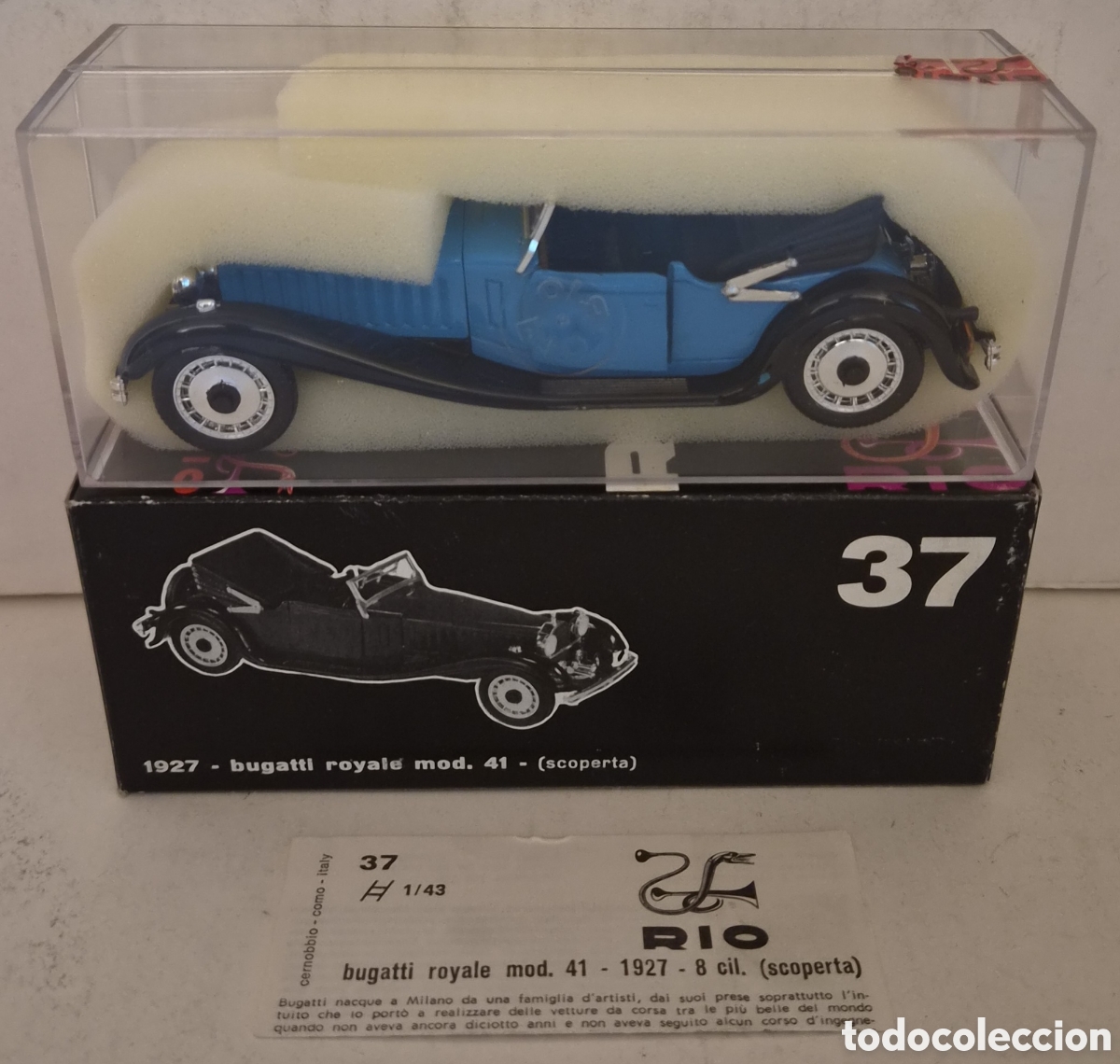 Model Cars: RIO 37- COCHE BUGATTI ROYALE MOD.41 1927, ESCALA 1:43. NUEVO