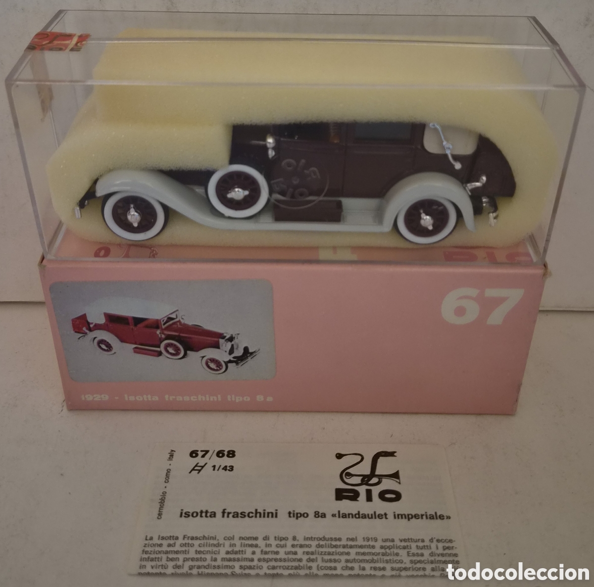 Model Cars: RIO 67- COCHE ISOTTA FRASCHINI , ESCALA 1:43. NUEVO PRECINTADO