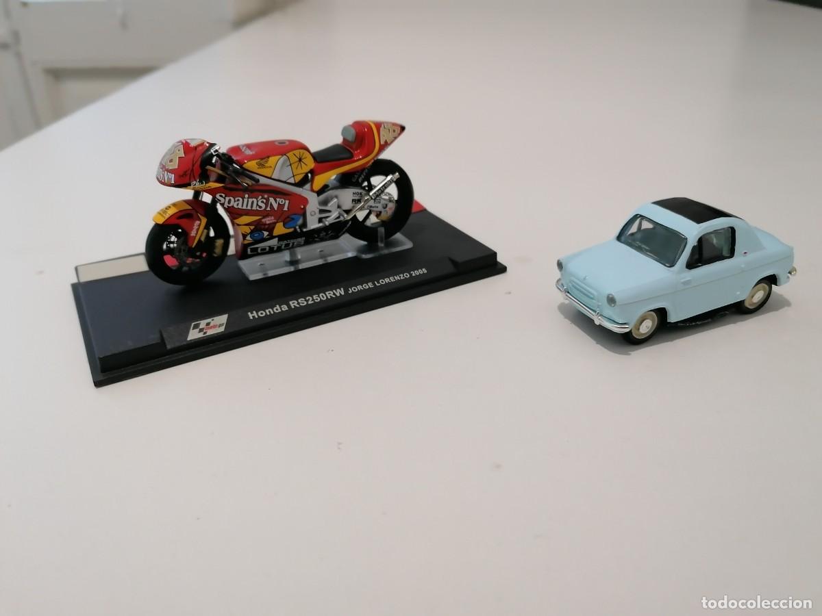 Coches a escala: Altaya Norev 1/24 1/43 Lote Moto Honda 2005 LorenzoCoche Vespa 400 Defectuosos