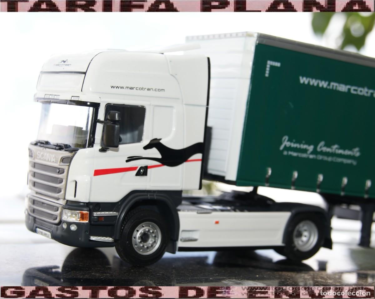 Coches a escala: CAMION SCANIA R 450 2014 TRASPORTES MARCOTRAN ESCALA 1:43 DE SALVAT EN SU BLISTER