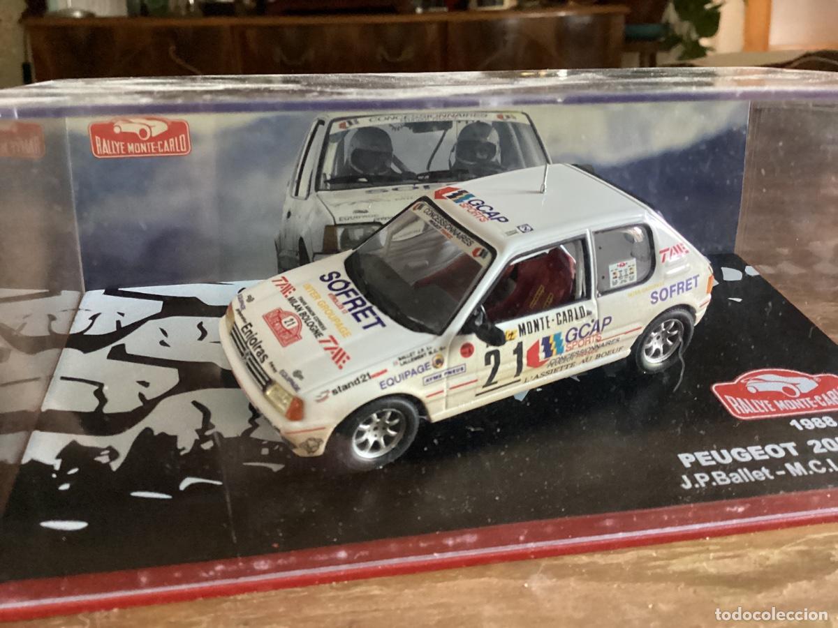 Coches a escala: MAQUETA COCHE METAL PEUGEOT 205 GTI. 1988. ENJOLRAS. JEAN PIERRE BALLET. RALLYE MONTE CARLO.