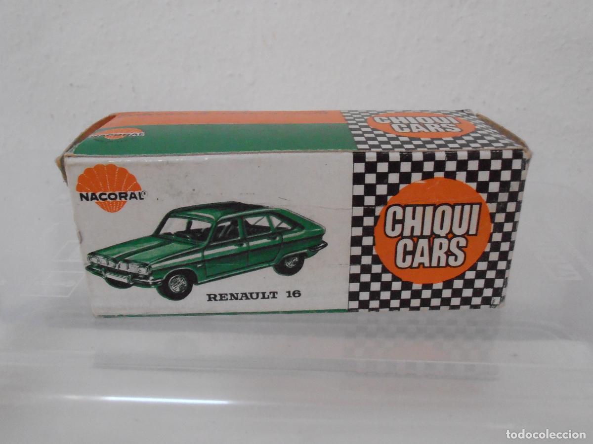 Coches a escala: CAJA VACIA CHIQUI CARS NACORAL, RENAULT 16, REF 2019 , MADE IN SPAIN