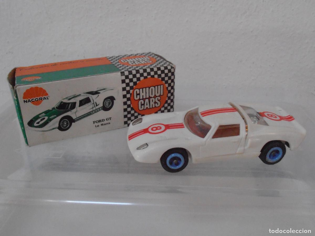 Coches a escala: COCHE CHIQUI CARS NACORAL, FORD GT LE MANS, REF 2014 CAJA ORIGINAL, EXCELENTE ESTADO, MADE IN SPAIN