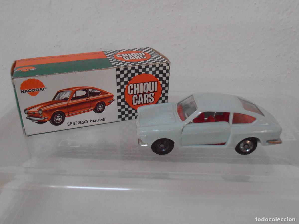 Coches a escala: COCHE CHIQUI CARS NACORAL, SEAT 850 COUPE REF 2006 CAJA ORIGINAL, EXCELENTE ESTADO, MADE IN SPAIN