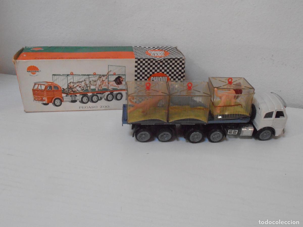 Coches a escala: CAMION CHIQUI CARS NACORAL, PEGASO ZOO REF 2023 CAJA ORIGINAL, EXCELENTE ESTADO, MADE IN SPAIN