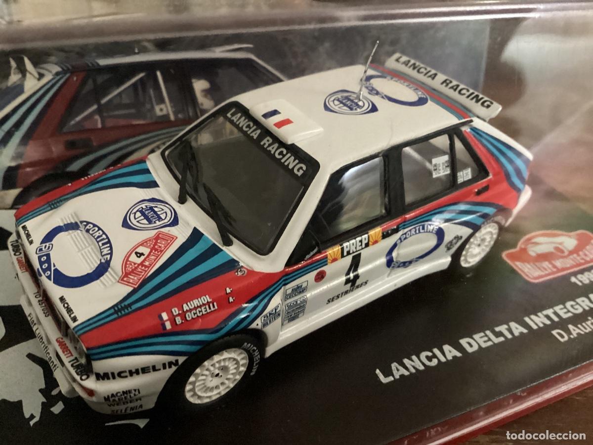 Coches a escala: MAQUETA METAL COCHE LANCIA DELTA INT&Eacute;GRALE 16V. AURIOL / OCCELLI. RALLYE MONTECARLO. 1992.