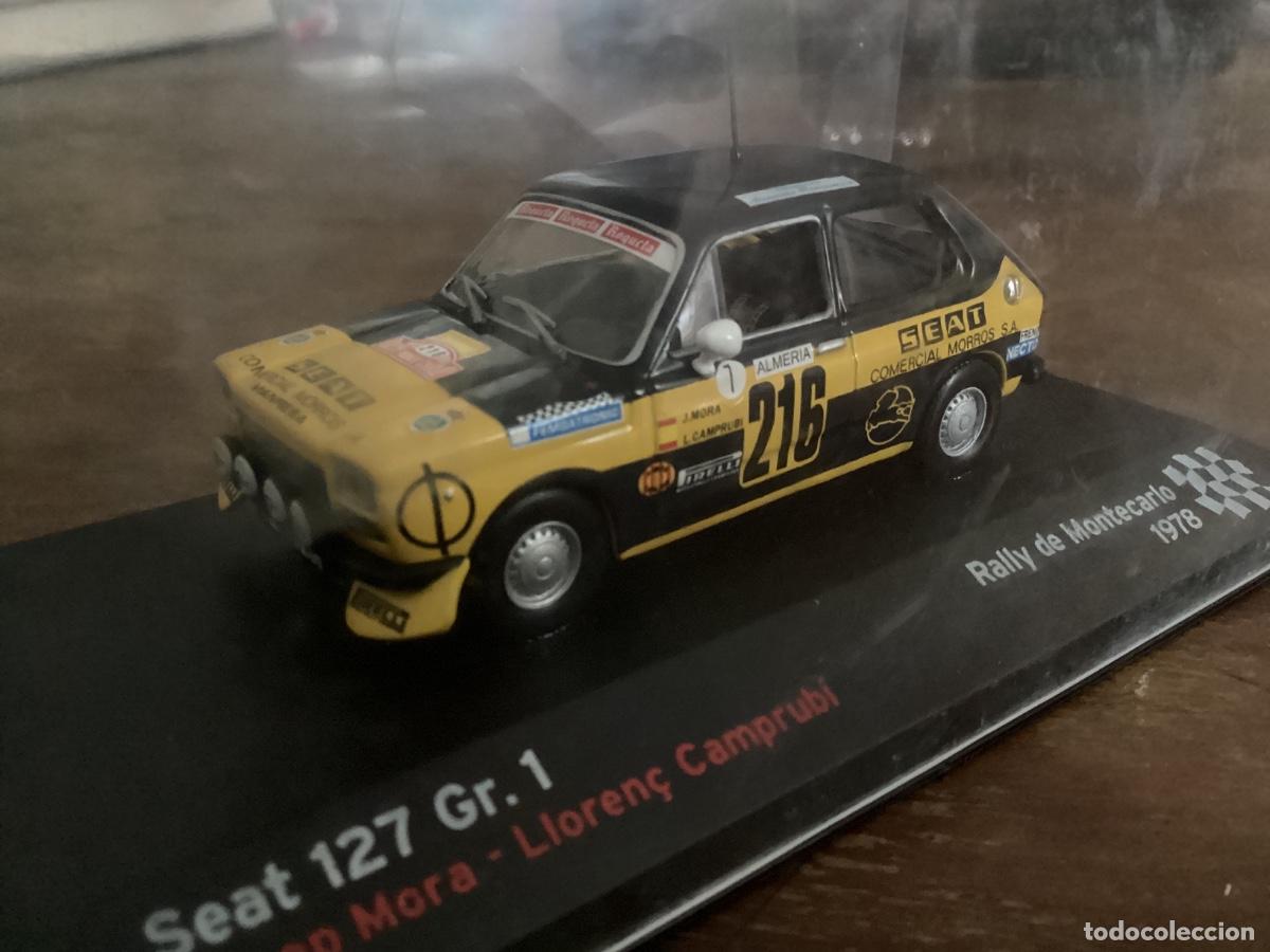 Coches a escala: MAQUETA COCHE METAL SEAT 127 Gr.1. MORA / CAMPRUVI. RALLY MONTECARLO 1978.