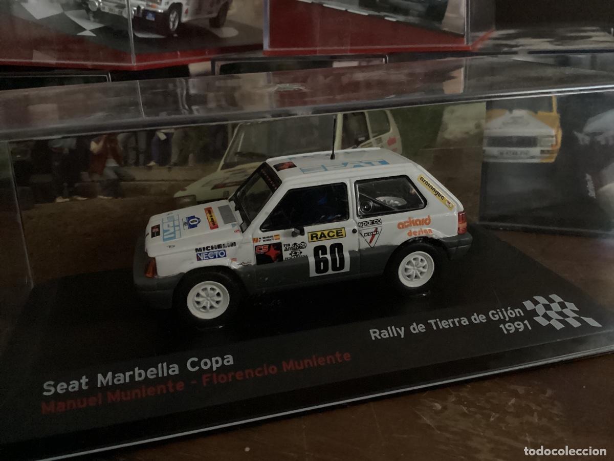 Coches a escala: MAQUETA COCHE METAL SEAT MARBELLA COPA. MUNIENTE / MUNIENTE. RALLYE DE TIERRA DE GIJ&Oacute;N. 1991.