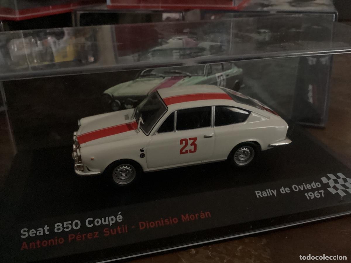 Coches a escala: MAQUETA COCHE METAL SEAT 850 COUP&Eacute;. SUTIL / MORAN. 4 RALLY DE OVIEDO. 1967.