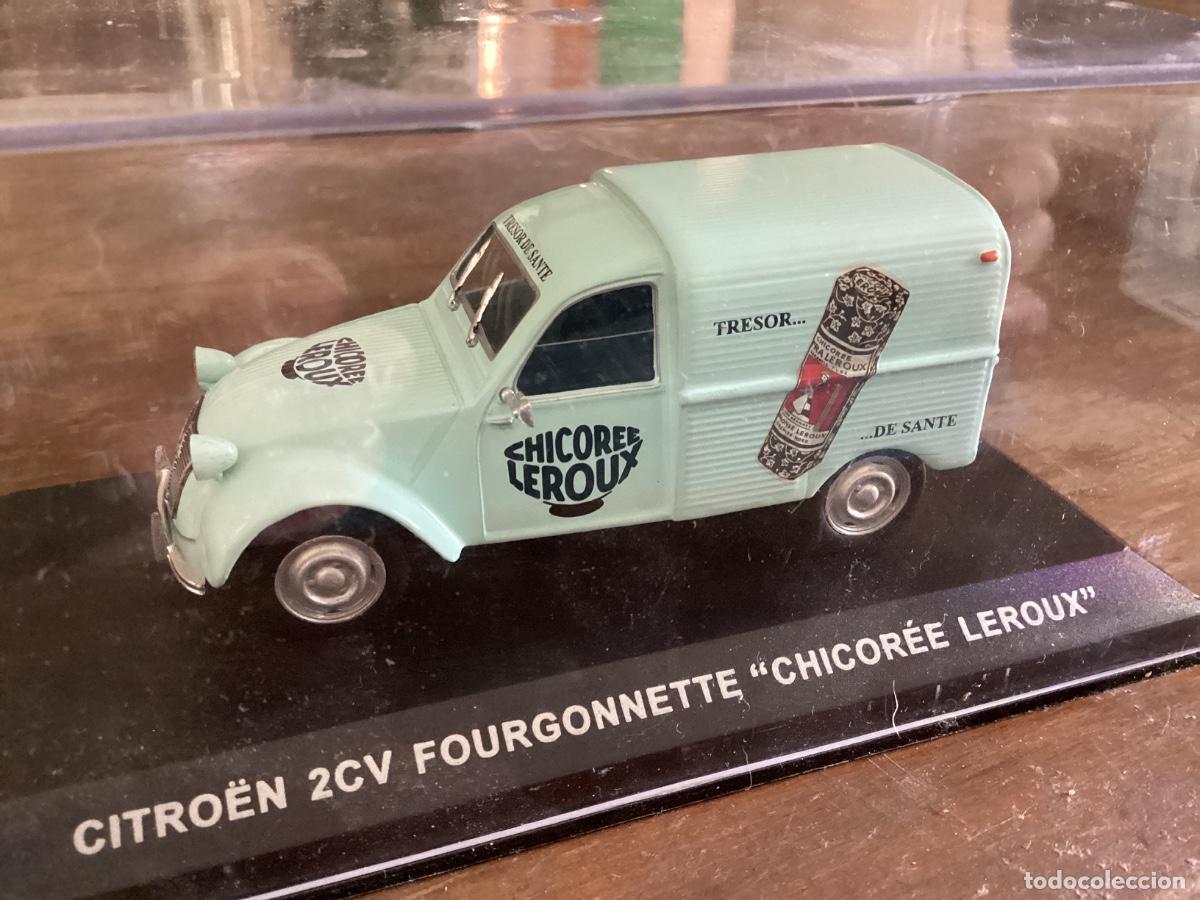 Coches a escala: MAQUETA COCHE METAL CITROEN 2CV FOURGONNETTE CHICOR&Eacute;E LEROUX