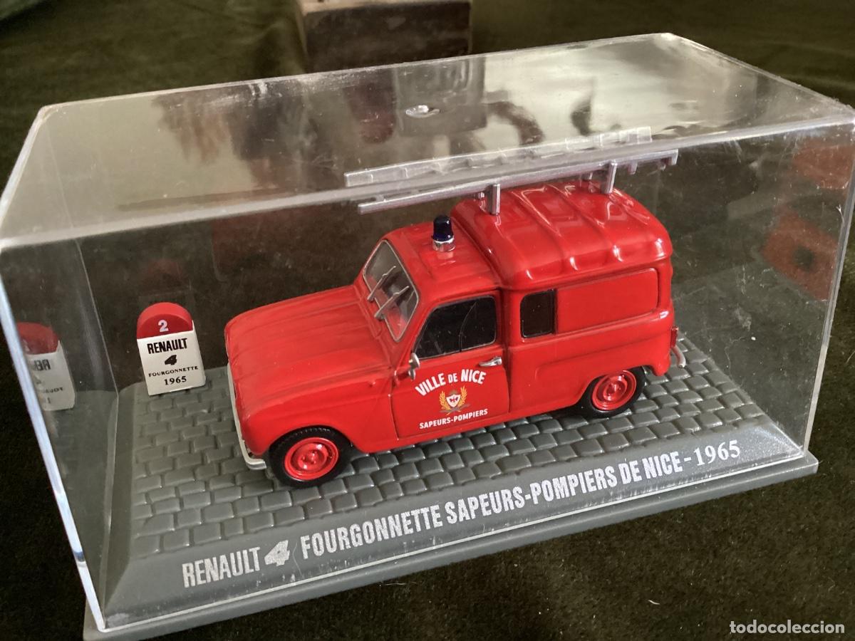 Coches a escala: MAQUETA COCHE METAL RENAULT 4 FOURGONNETTE SAPEURS-POMPIERS DE NICE. 1965. BOMBEROS.