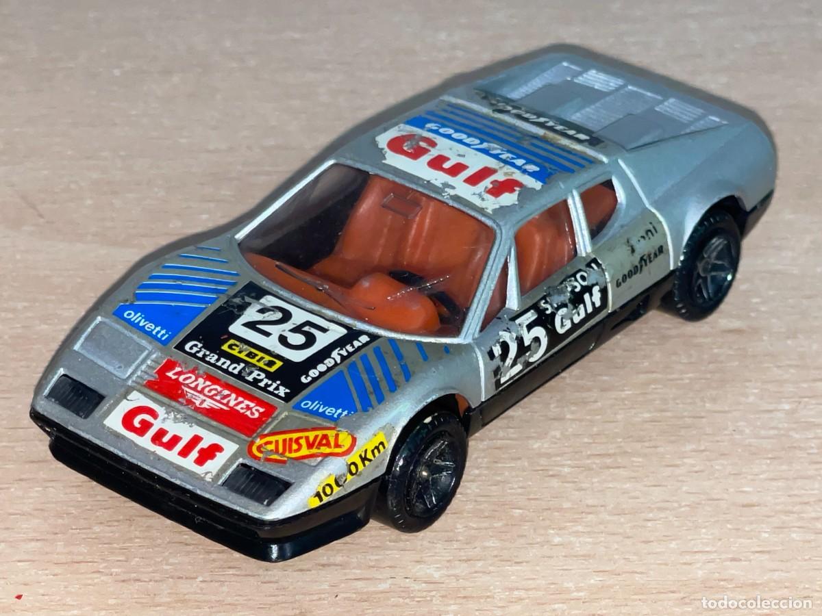 Coches a escala: Guisval coche Ferrari BB 512 Gulf silver plata 1/43 Made in Spain a&ntilde;os 80 die-cast metal car 1:43