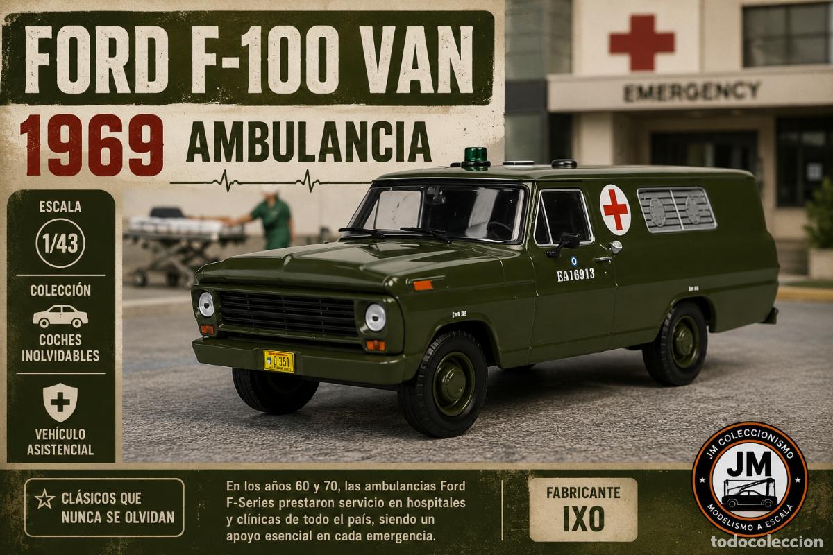 Model Cars: Ford F-100 Ambulancia 1969 Ejercito Argentina