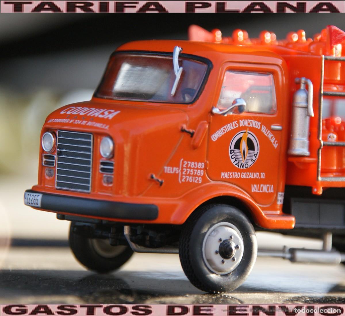 Coches a escala: Cami&oacute;n SAVA P-58 1959 TRANSPORTE DE BUTANO ESCALA 1:43 DE SALVAT EN SU BLISTER