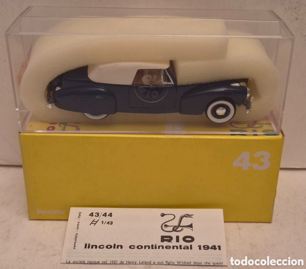 Coches a escala: RIO 43- COCHE LINCOLN CONTINENTAL DE 1941, ESCALA 1:43. NUEVO PRECINTADO