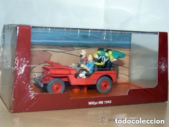 Coches a escala: 1/43 COCHE JEEP WILLYS TINTIN HERGE MILU 1:43