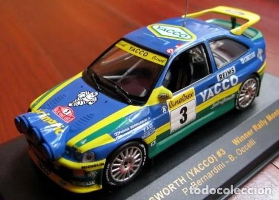 Coches a escala: FORD ESCORT COSWORTH WINNER RALLYE DE MONTECARLO 1996 P.BERNARDINI -B.OCELLI ESCALA 1/43 DE IXO EN C