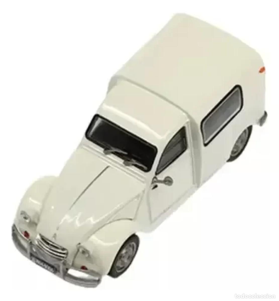 Coches a escala: Furgoneta cl&aacute;sica Citroen 3CV AK - A&ntilde;o 1970 (Escala 1:43) La Rana Trabajadora, camioneta blanca.