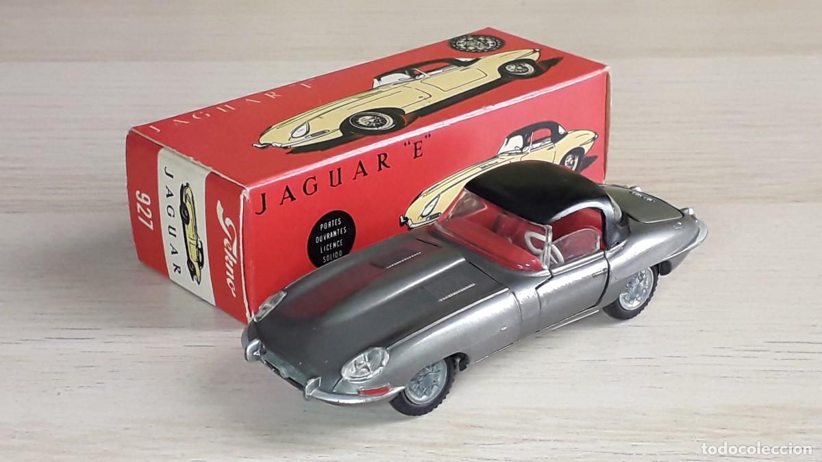 Coches a escala: Jaguar E type # 927 Hard Top, metal esc. 1/43, Tekno made in Denmark tipo Dinky, original a&ntilde;os 60.