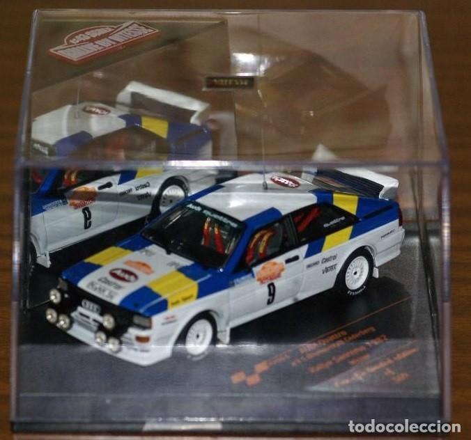 Coches a escala: AUDI QUATTRO RALLYE SANREMO 1982 S. BLOMQVIST - B.CEDERBERG ESCALA 1/43 DE VITESSE EN CAJA
